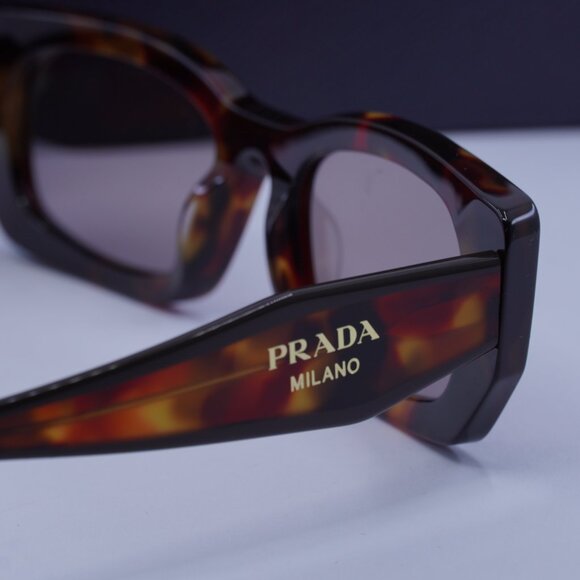 Prada PRB05S 22A20I Rectangle Sunglasses – Poppy Havana/Purple Brown - Picture 6 of 10